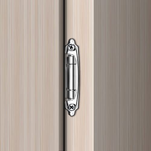 6 Pack (3 Pairs) 3/8 Inch Inset Flush Face Mount Hinges Satin Nickel - color: Satin Nickel, size: 6 Pack (3 Pairs)