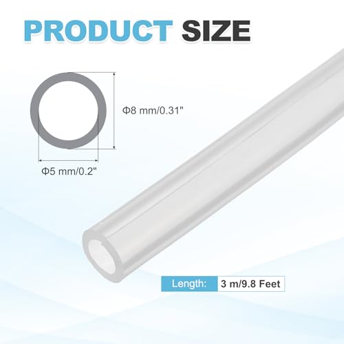 MECCANIXITY 3 m Split Silicone Cable Sleeve Tubing, ID 5mm Clear Split Silicone Tube Cord Organizer Wire Shielding Sheathing Wrap for USB Charge Power Cord Audio Video Cable - color: Clear, size: 5mm*3m