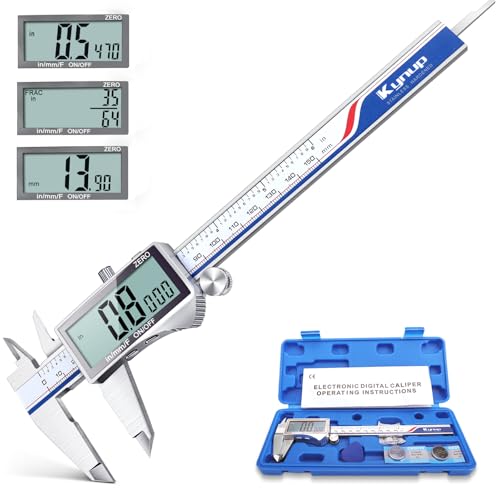 Kynup Digital Caliper Measuring Tool, Dial Caliper with Large LCD Screen - color: Grey, size: 150mm