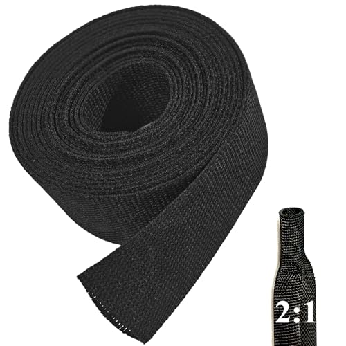 Braided Heat Shrink Tubing, 10ft 1" Cable Cover Wire Protector Sleeve - size: 10ft - 1"(25mm)
