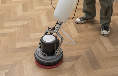 10" Heavy-duty Multi-Functional Floor Buffer Polisher Machine - Clean, Buff, Scrubb and Polish with Ease! Ideal for Carpets Too! Includes Optional Solution Tank, 2 Brushes and 3 Scouring Pads - size: 10" Non-Weighted