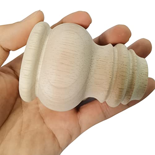 3 Inch Wooden Furniture Legs Unfinished Wood Bun feet, Sofa Replacement Legs for Armchair Cabinet Chair Dresser Home DIY Projects Set of 4 - size: 3 Inch
