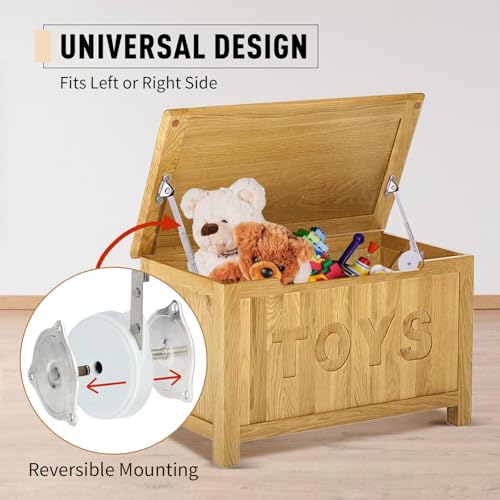 HBL'2 Pack | Toys Box Hinges Soft Close, Lid Support Chest Hinges - size: 2 Pack