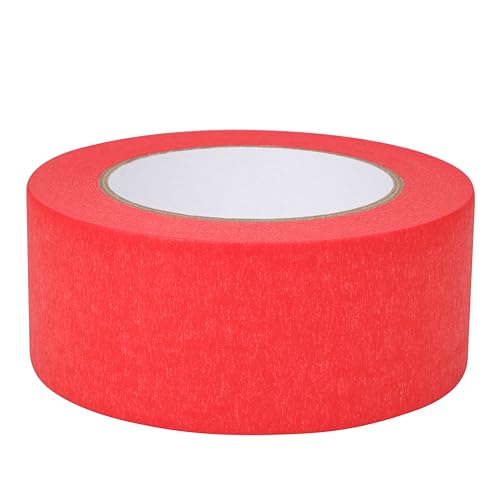 Red Painters Tape 2 inch Wide Red Masking Tape Paint Tape Red Paper Tape 2 inch x 55 Yards - color: Red, size: 2 Inch