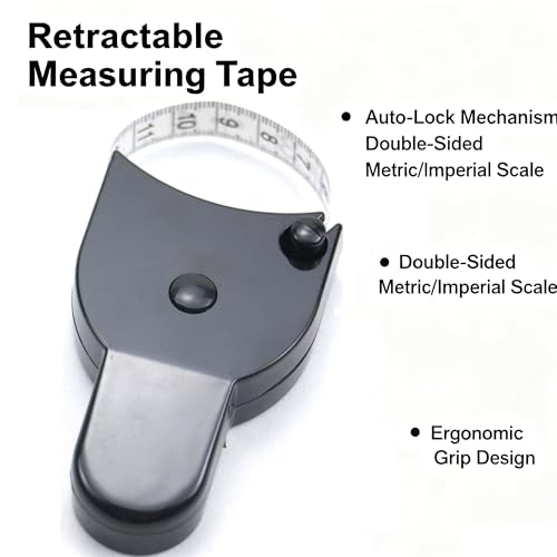 Measuring Tape for Body Measurements, Black, 60 Inch - color: black