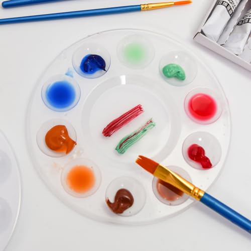 Hulameda 40pcs Clear Art Paint Tray Palette for Kids or Pupils to Painting - color: 40pcsclear