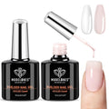 modelones Builder Nail Gel, 2 Pcs Clear and Cover Nude Builder Base Coat - color: Builder Clear Nude