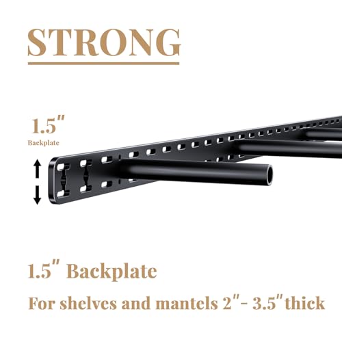 2pcs Floating Shelf Hardware Heavy Duty Hidden Shelf Brackets Support,Wall Mounting Invisible Floating Shelves Bracket with Jig (34" x 8" x 1.5" with Tools) - size: 34" x 8" x 1.5"