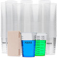 Disposable Epoxy Resin Mixing Cups (100-Pack) Clear Plastic 10-Ounce for Measuring Paint Epoxy Resin Art Supplies - Graduated Measurements in ML and OZ - size: 100x 10-ounce