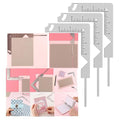 3Pcs/Set,Book Cover Guide,5-in-1 Stainless Steel Metal Bookbinding Cover Tool for Making Book Cover Creating Book or Album Covers Out of Chipboard Makes Creating Covers Out of Chipboard Simple. - color: 3PCS Book Cover Guide