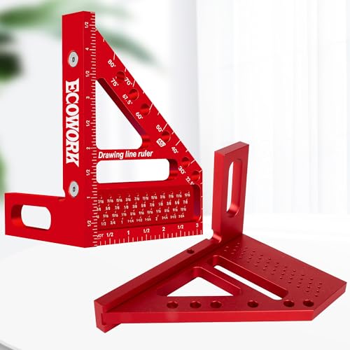 Mini 3D Multi-Angle Measuring Ruler 4.7"x3.54" for Woodworking DIY