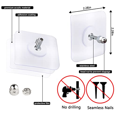 AIERSA Picture Hanging Hooks, 7 Pack Heavy Duty Adhesive Hooks - color: 7 packs