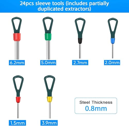 Terminal Removal Tool Kit 92 Pcs Depinning Tool Electrical Connector Pin Removal Tool Kit Pin Extractor Tool Set Wire Terminal Release Tool for Automotive Car Household Devices - color: 92 PCS