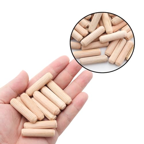 48Pcs 10mm x 40mm / 2/5 Inch x 1.57 Inch Wooden Dowel Pin - size: 10 x 40mm