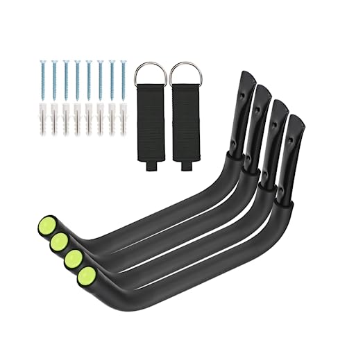 Aweilan Garage Storage Heavy Duty Hooks, 15Inch Jumbo Arm Kayak Rack, Heavy Duty Wall Hooks for Canoe, Ladder, Bicycle, Folding Chairs, Surfboard, Snowboard, Hose and Tools (4 Pack) - style: 4 Pack