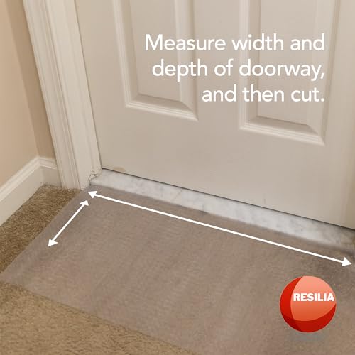 Pet Carpet Protector - Doorway Damage Deterrent and Scratch-Stopper for Cats, Dogs, and Pets, Heavy-Duty PVC Runner, Cut to Fit, Clear, 15 Inches x 48 Inches, Made in The USA - size: 1'3" x 4' (Rectangular)