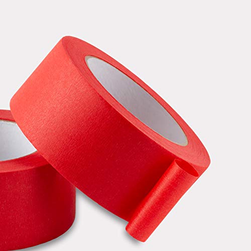 Lichamp Wide Red Painters Tape 2 inches, 1pc Medium Adhesive Red Masking Tape, 1.95 inches x 55 Yards - size: 1.93 inches