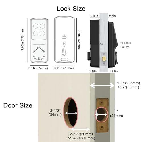 Lockly Secure Plus Smart Deadbolt Lock with 3D Biometric Fingerprint - color: Matte Black