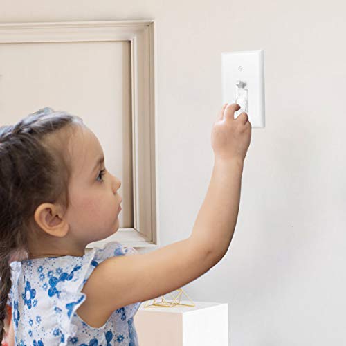 YLOVAN Toggle Switch Plate Cover Guard 10 Pack Clear - Security, Circuit and Child Protection for Indoor/Outdoor Wall Plate Covers