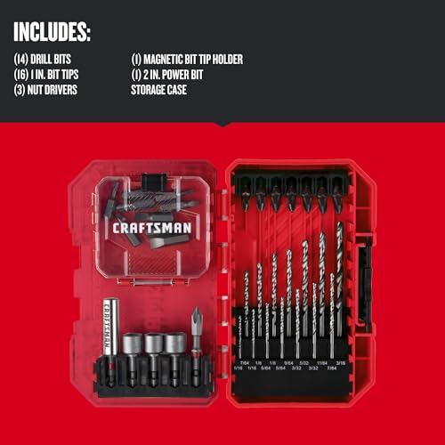CRAFTSMAN 35 Piece Screwdriver Bit Set, Durable, Shock-Resistant Steel (CMAF35SET)