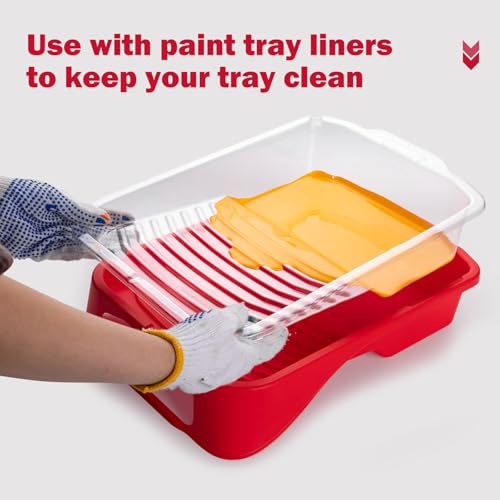 Mister Rui Paint Tray, 11 Pack, 9 Inch Paint Tray with 10 Liners - size: 9 Inch, 11 Pack