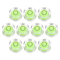 PATIKIL 10pcs Round Bubble Level 13x7mm Mini Circular Bullseye Spirit Levels Measuring Layout Tools for Leveling Camera Tripod Telescope Workshop Turntable Pictures Frame, Green