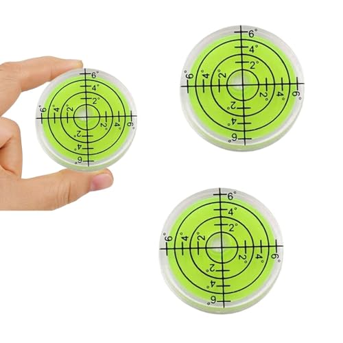 2Pack Round Level 32×7mm(1.26×0.27in) Level Bubble Tool - size: 2pcs 32x7mm