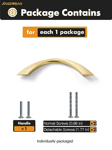Brushed Gold Cabinet Pulls 3-3/4 Inch Arch Twisted Brass Handles Drawer Kitchen Cupboard Bathroom Dresser Cabinet Hardware Zinc Alloy 10 Pack - color: Brushed Gold, size: 3.75 inch Hole Centers
