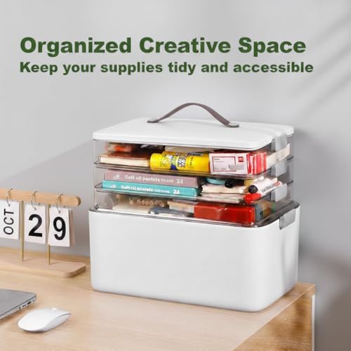 MOPALL Craft Medicine Cabinet Organizers Storage Box for Art Supply Sewing