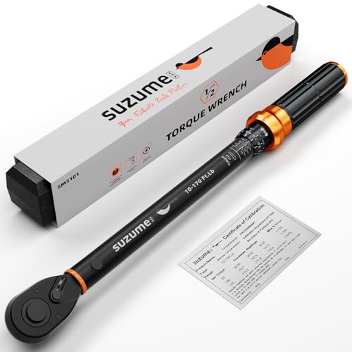 SUZUME Torque Wrench 1/2 Drive (10-170 Ft. Lb/ 14-231 N.m) Loud Click - size: 1/2"