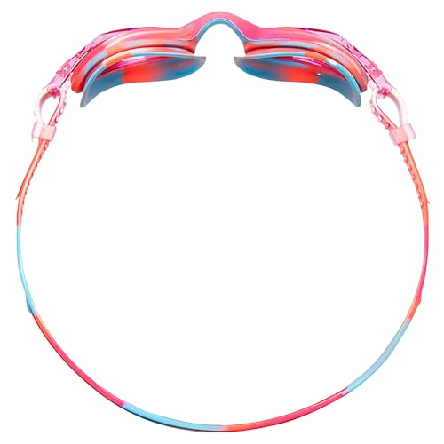 TYR Kids' Swimple Goggles - Colorful Swim Goggles for Beginners - color: Pink/White