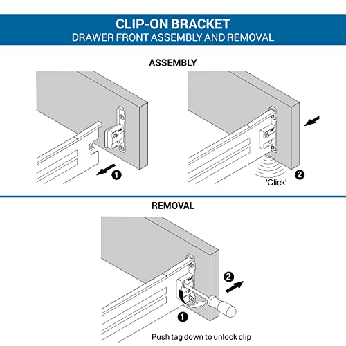 2 Pairs Rok Harn Impaz Drawer Box Slide Runner Front Fixing Brackets - style: 2 Pairs, Left/Right