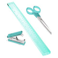 OfficeGoods 3-Piece Acrylic Desk Set, Green with Silver Metal - color: Green