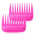 SIMPOR 2 Pack Pink Wide Tooth Comb for Curl and Wig, Wig Comb for Synthetic - color: Pink-2pcs