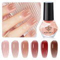 modelones Jelly Nail Polish, 6 Colors Quick Dry Nude Pink Nail Polish Set - color: A0 Jelly Pink
