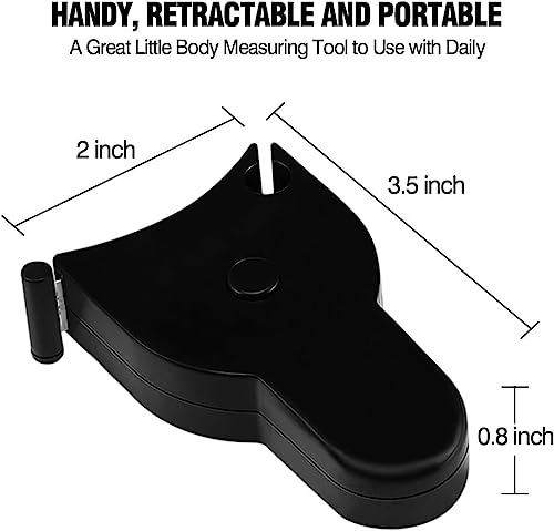 3PCS Body Measure Tape 60 inch (150cm), Automatic Telescopic Fat Measure for Body Measurement & Weight Loss to Track Weight Loss Muscle Gain by One Hand