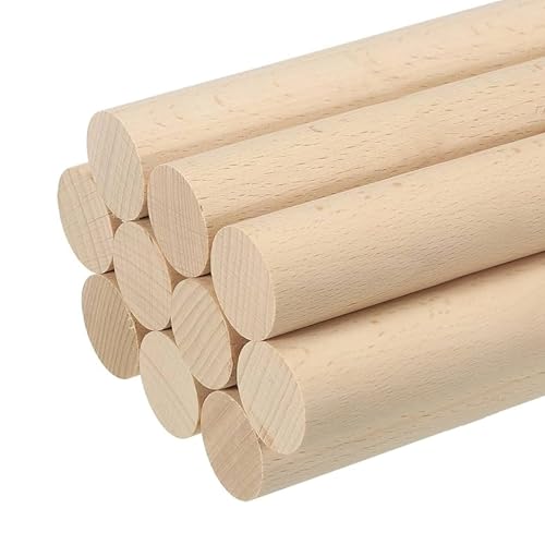 ALBO 1" x 12" Wooden Dowel Rods Set - 25 Pack Birch Natural Furniture Craft Sticks Shelf Supports Woodworking Pegs Hardwood Sanded Smooth Perfect Crafts DIY Projects Bulk Professional Pack - size: 1" x 12" 25 Pcs