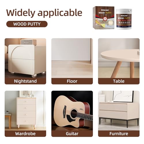 Boncart Wood Filler, 9.87 OZ White Oak Wood Putty - color: 9.87OZ White Oak