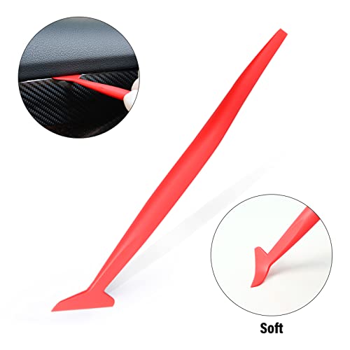Gomake Vinyl Wrap Tool Kit Car Window Tint Installation Tools Wrapping Kit | Vinyl Wrap Squeegee Tool, 9mm Utility Knife, Film Cutter and Vinyl Tucking Tool Window Tint Kit for Car Wrapping - color: Red
