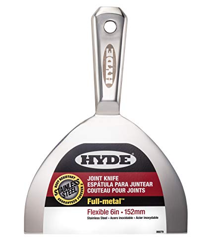 Hyde Drywall Knife Set, Paint Scraper Tool Set - Premium Full Metal 4'' 6'' & 8'' Joint Knife: Professional Grade, Ergonomic, Rust Resistant, Drywall Tools - size: 4",6", 8"
