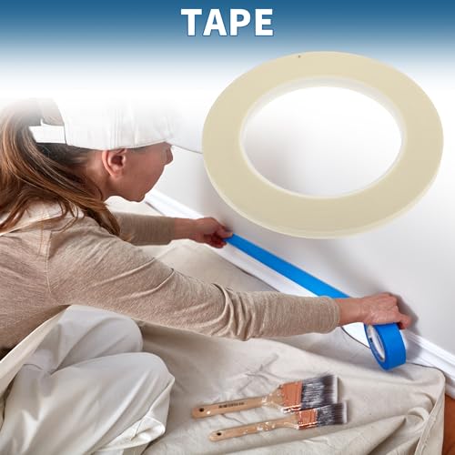 Painters Tape Easy Removal 0.2 Inches x 52.5 Yards White - color: White, size: 0.2 Inches x 52.5 Yards