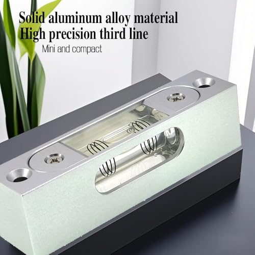 Metal high precision strip type adjustable level small level ruler rectangular horizontal bubble (noctilucent magnetic)