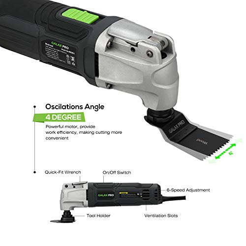 GALAX PRO Oscillating Multi-Tool Corded 2.4A, 28pcs Accessories - style: 2.4 Amp