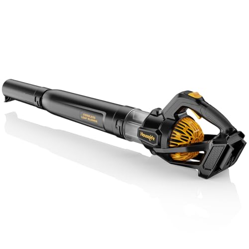 600 CFM Cordless Leaf Blower Compatible with DEWALT 20V MAX Battery - color: Yellow