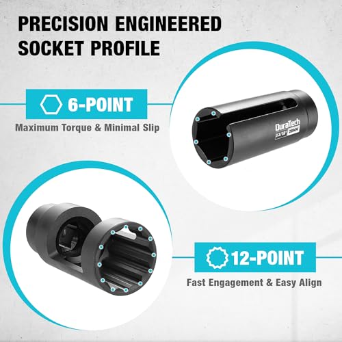 DURATECH 12PCS O2 Oxygen Sensor Socket Set with Storage Case - size: 12pcs