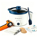 KQU Electric Wax Melting Pot with Non-Touch Thermometer(Without Battery) - size: Wax Melting Pot Kit 7pcs