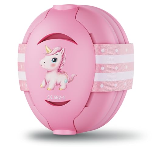 Floriogra Baby Headphones for Noise - Baby Ear Protection for Babies and Toddlers up to 36 Months - Babies Noise Cancelling Headphones - Infant Ear Protection Earmuffs Against Hearing Damage - color: Pink