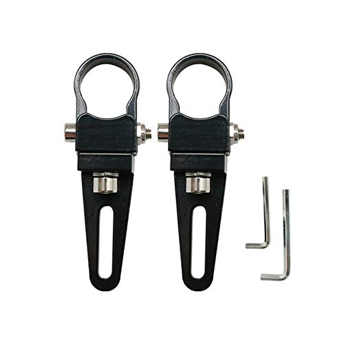 Universal-Fit 360° Adjustable 1.0" Tubular Clamp Light Mounts for Offroad LED Light Bar Easy Positioning on Trucks & SUV Tube Surface, High-Grade Light Weight Aluminum, Black Sleek Finish, 2 PCS Set - size: 1"(25mm)