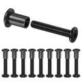 M METERXITY 10-Pack Hex Drive Socket Cap Bolt, M8 x 45mm Carbon Steel Furniture Connector Bolts Barrel Nuts for Furniture Assembly/Cabinet/DIY Binding Post Screws Rivet Fasteners [Black] - size: M8 x 45mm