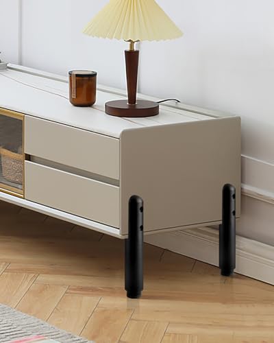 4 Pack Adjustable Furniture Support Legs Stand Black 3.3-4.5 Inch Coffee Table Legs Extenders Dresser Feet Cabinet Feet Replacement L-Shape Desk Leg - color: Black, size: 3.3-4.5 inch(4pcs)